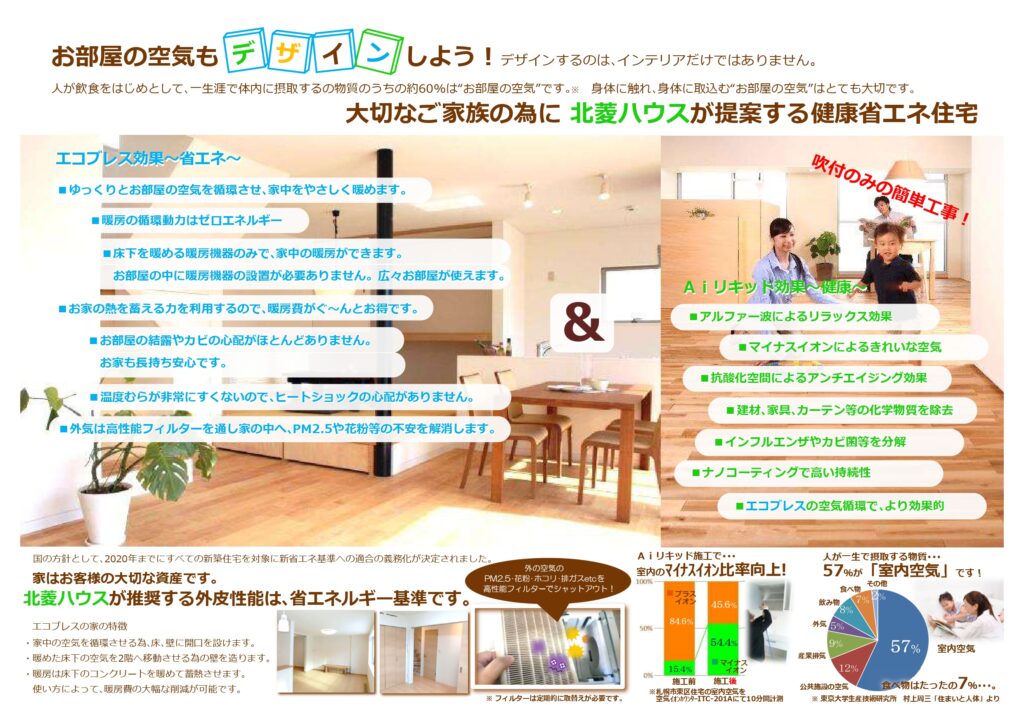 エコブレス＆ＡＩリキッドで省エネ健康住宅♪