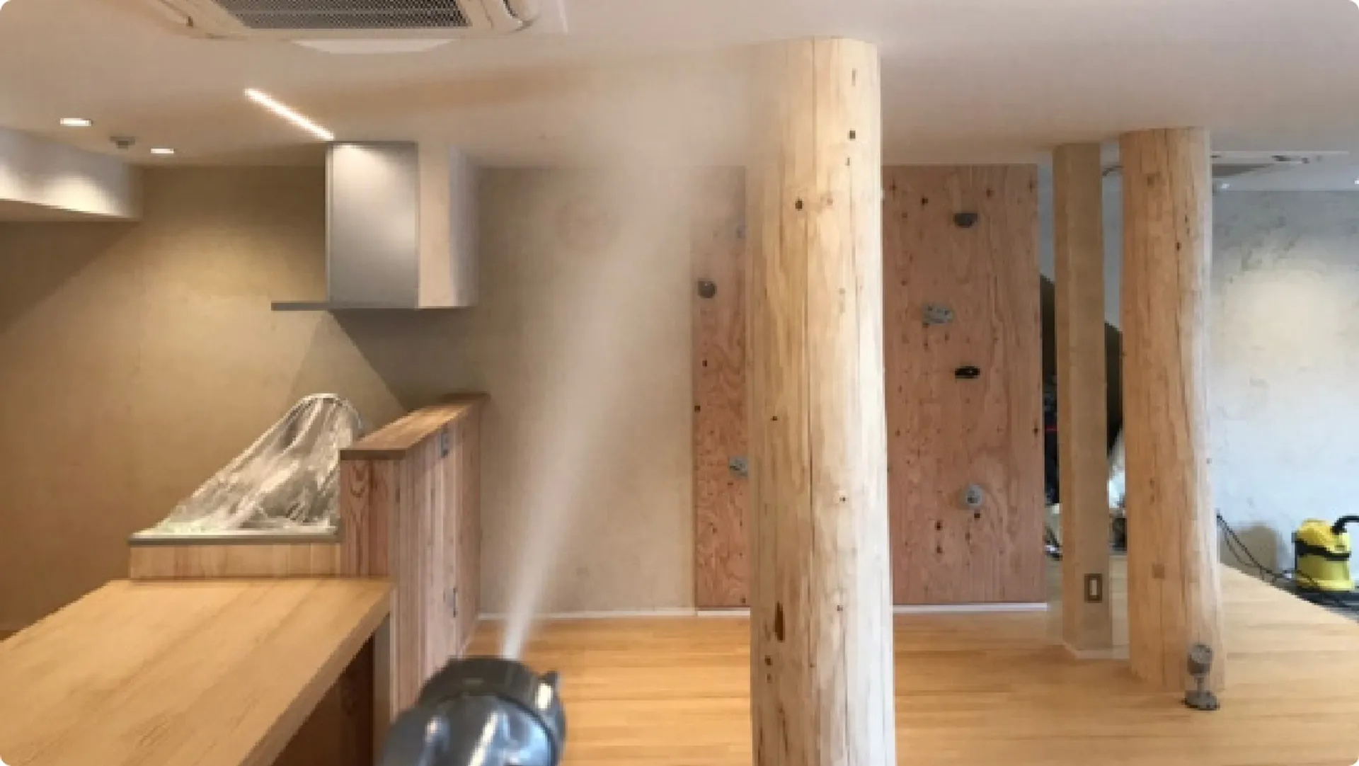 Interior of a wooden home constructed using Hokuryo’s AI-based building method